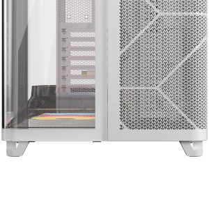 Corsair AIR 5400 LX-R LINK PC Case, Mid Tower, Tempered Glass, RGB - includes 3x 120mm Fans, white