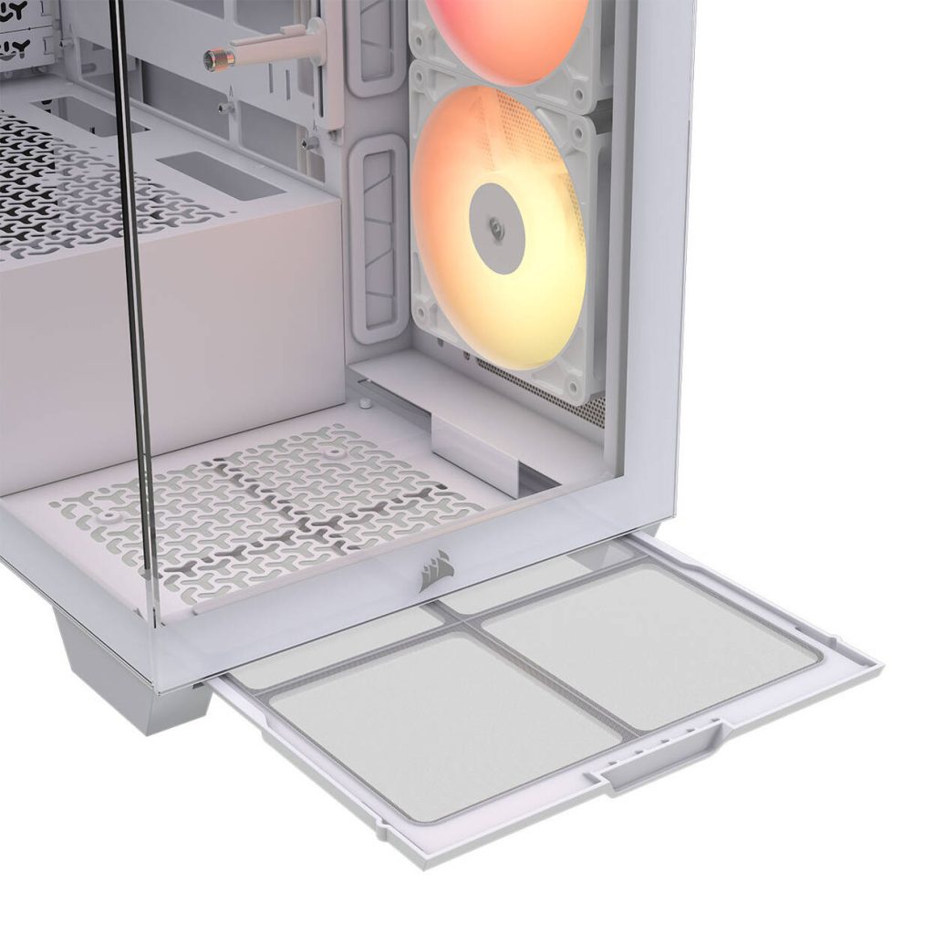 Corsair 3500X RS-R PC Case, Mid-Tower, E-ATX, RGB, Tempered Glass - white