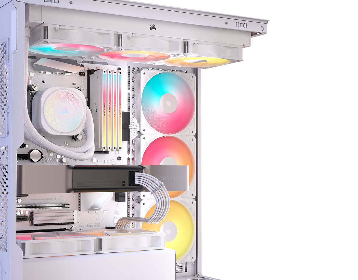 Corsair 3500X RS-R PC Case, Mid-Tower, E-ATX, RGB, Tempered Glass - white