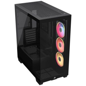 Corsair 3500X LX-R PC Case, Mid Tower, E-ATX, RGB, Tempered Glass - black