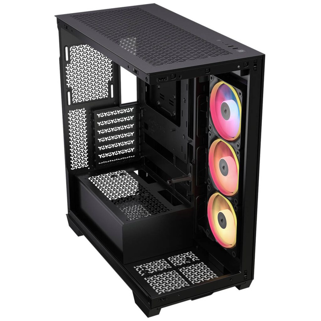 Corsair 3500X LX-R PC Case, Mid Tower, E-ATX, RGB, Tempered Glass - black