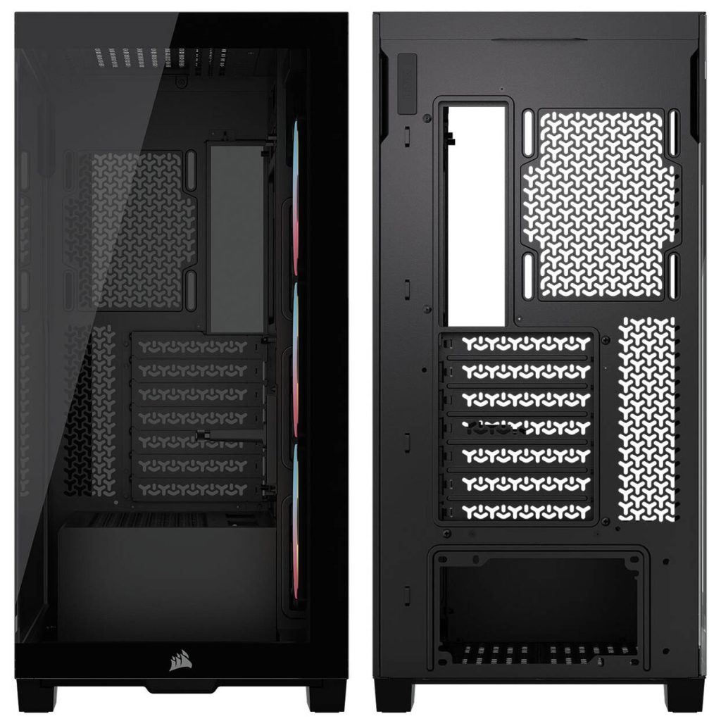 Corsair 3500X LX-R PC Case, Mid Tower, E-ATX, RGB, Tempered Glass - black