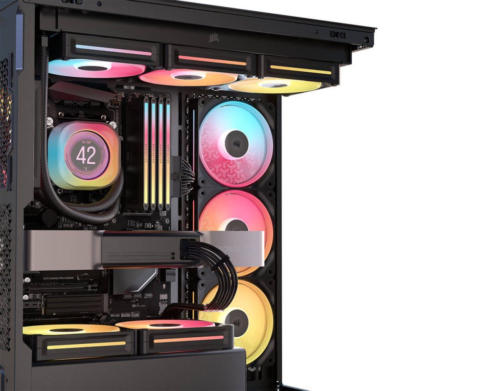 Corsair 3500X LX-R PC Case, Mid Tower, E-ATX, RGB, Tempered Glass - black