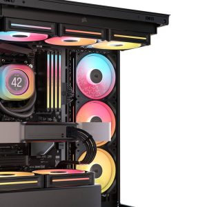 Corsair 3500X LX-R PC Case, Mid Tower, E-ATX, RGB, Tempered Glass - black