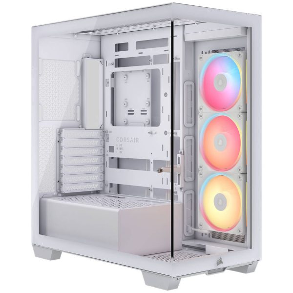 Corsair 3500X LX-R PC Case, Mid-Tower, E-ATX, RGB, Tempered Glass – white