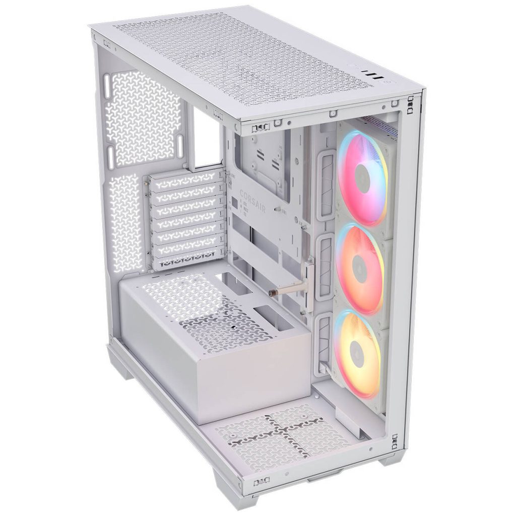 Corsair 3500X LX-R PC Case, Mid-Tower, E-ATX, RGB, Tempered Glass - white