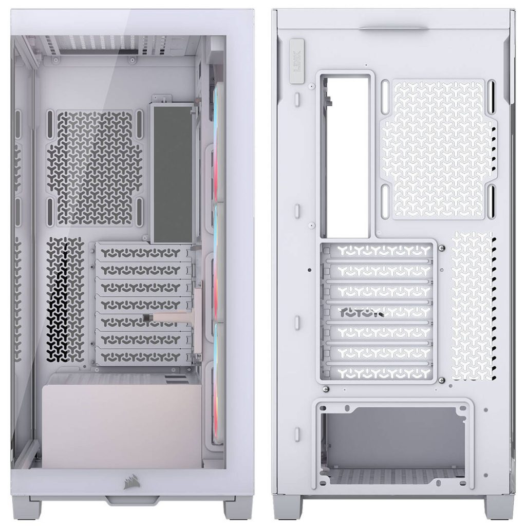 Corsair 3500X LX-R PC Case, Mid-Tower, E-ATX, RGB, Tempered Glass - white