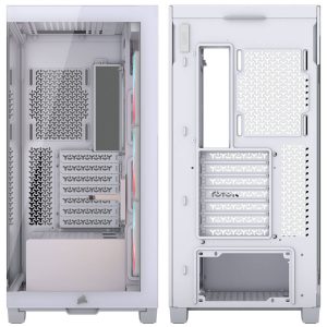 Corsair 3500X LX-R PC Case, Mid-Tower, E-ATX, RGB, Tempered Glass - white