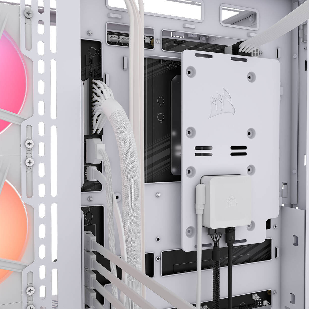 Corsair 3500X LX-R PC Case, Mid-Tower, E-ATX, RGB, Tempered Glass - white