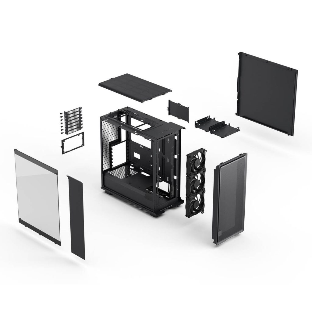 NZXT H5 Flow PC Case, Mid Tower, ATX, Tempered Glass - Black : image 10