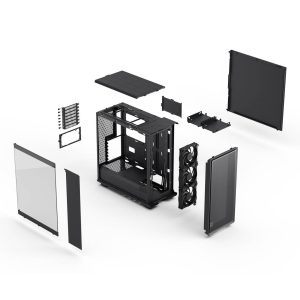 NZXT H5 Flow PC Case, Mid Tower, ATX, Tempered Glass - Black : image 10
