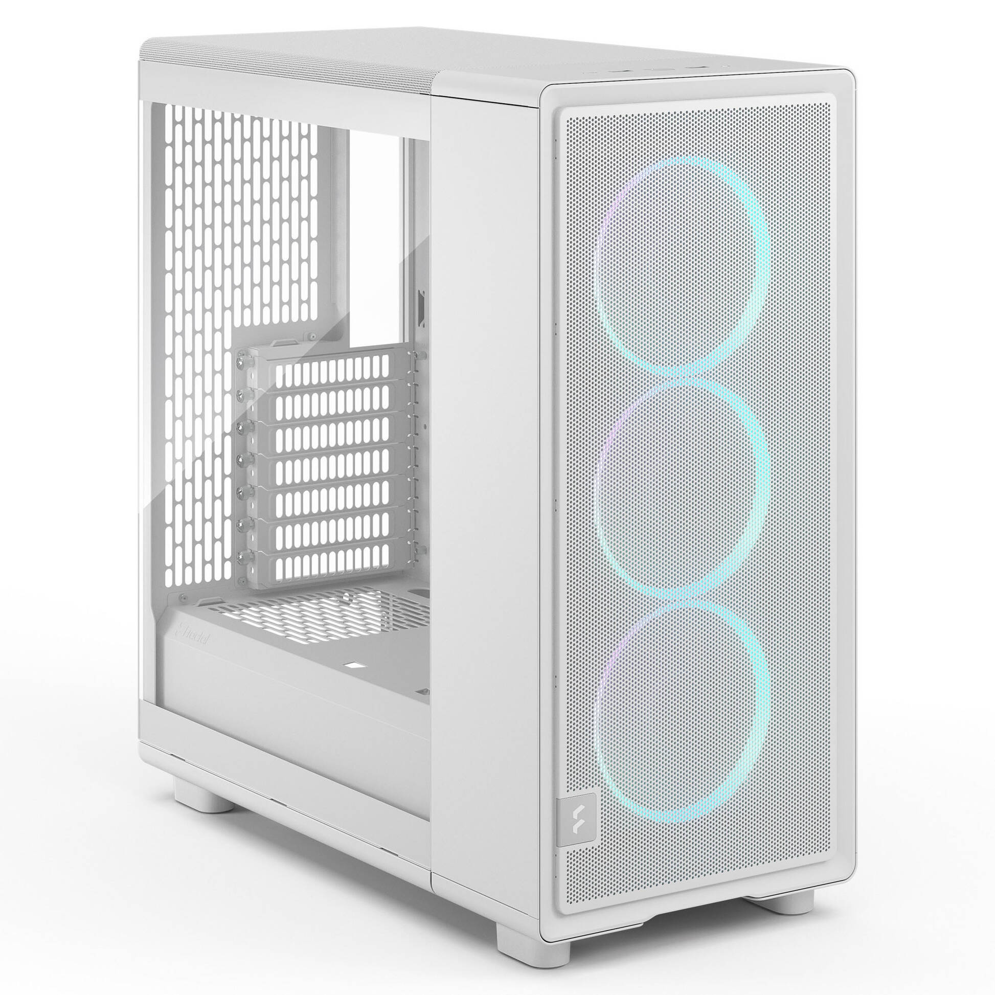 Fractal Design Epoch White RGB TG Clear Tint PC Case, Mid Tower, ATX, Tempered Glass - White