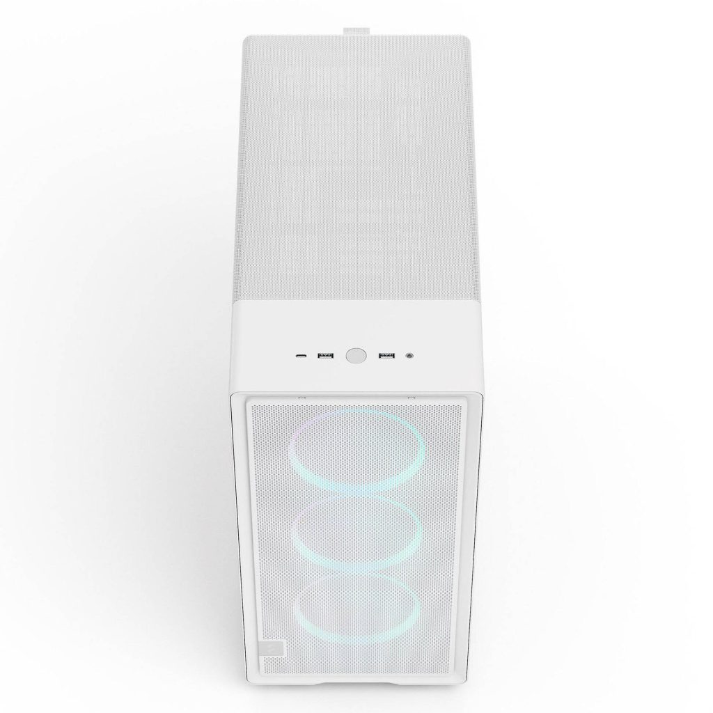 Fractal Design Epoch White RGB TG Clear Tint PC Case, Mid Tower, ATX, Tempered Glass - White