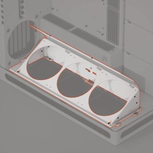 HAVN HS 420 Angled Bottom Fan Bracket - white