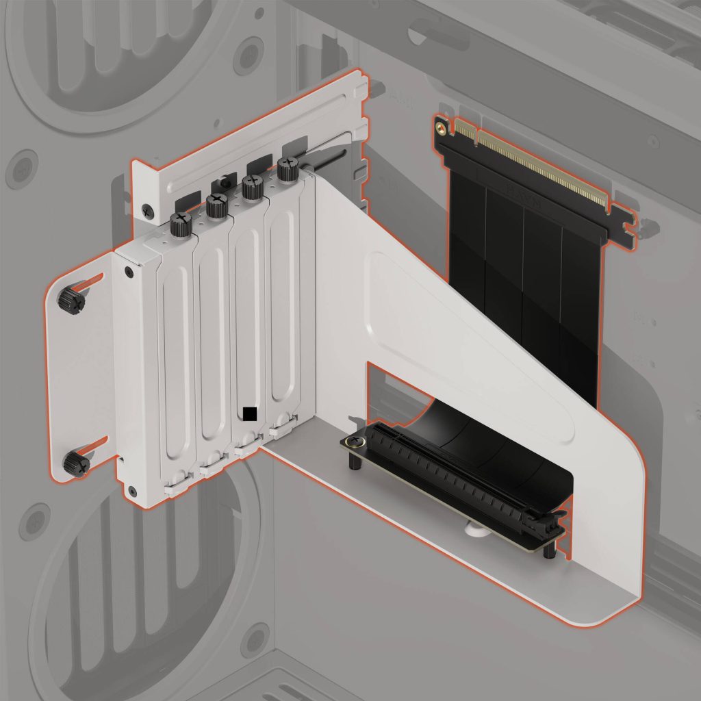HAVN HS 420 Vertical GPU Mounting Bracket - white