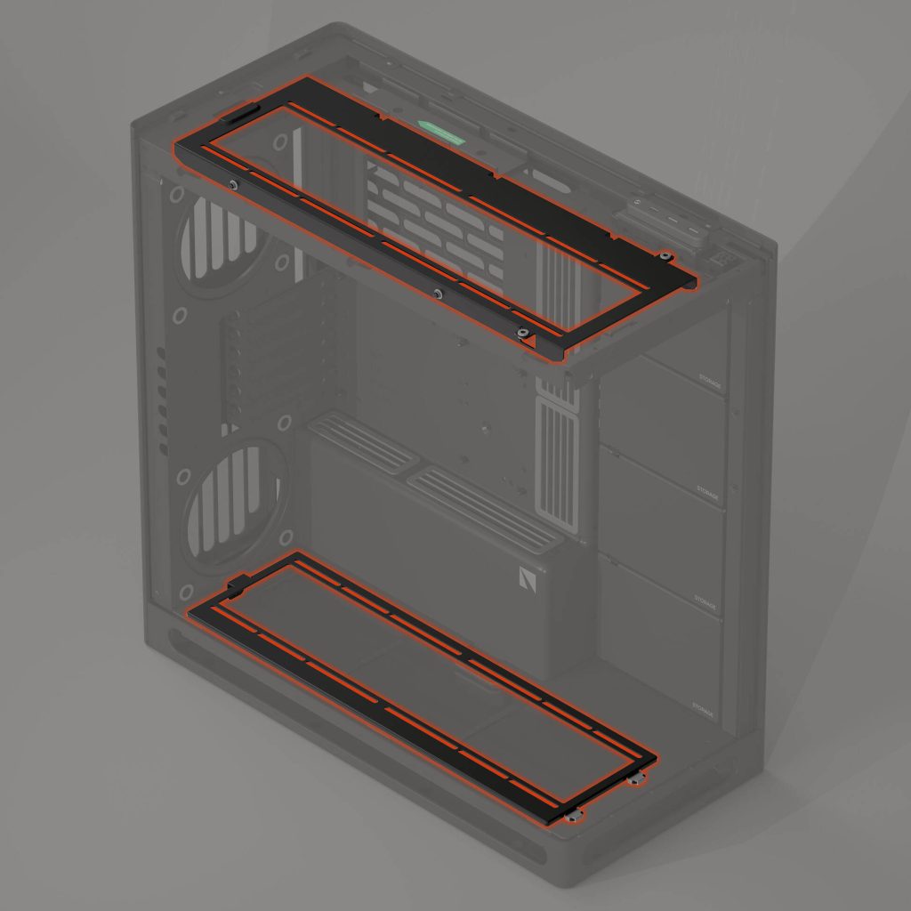HAVN HS 420 Fan Brackets for 360 mm Radiators - black