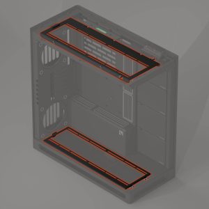 HAVN HS 420 Fan Brackets for 360 mm Radiators - black