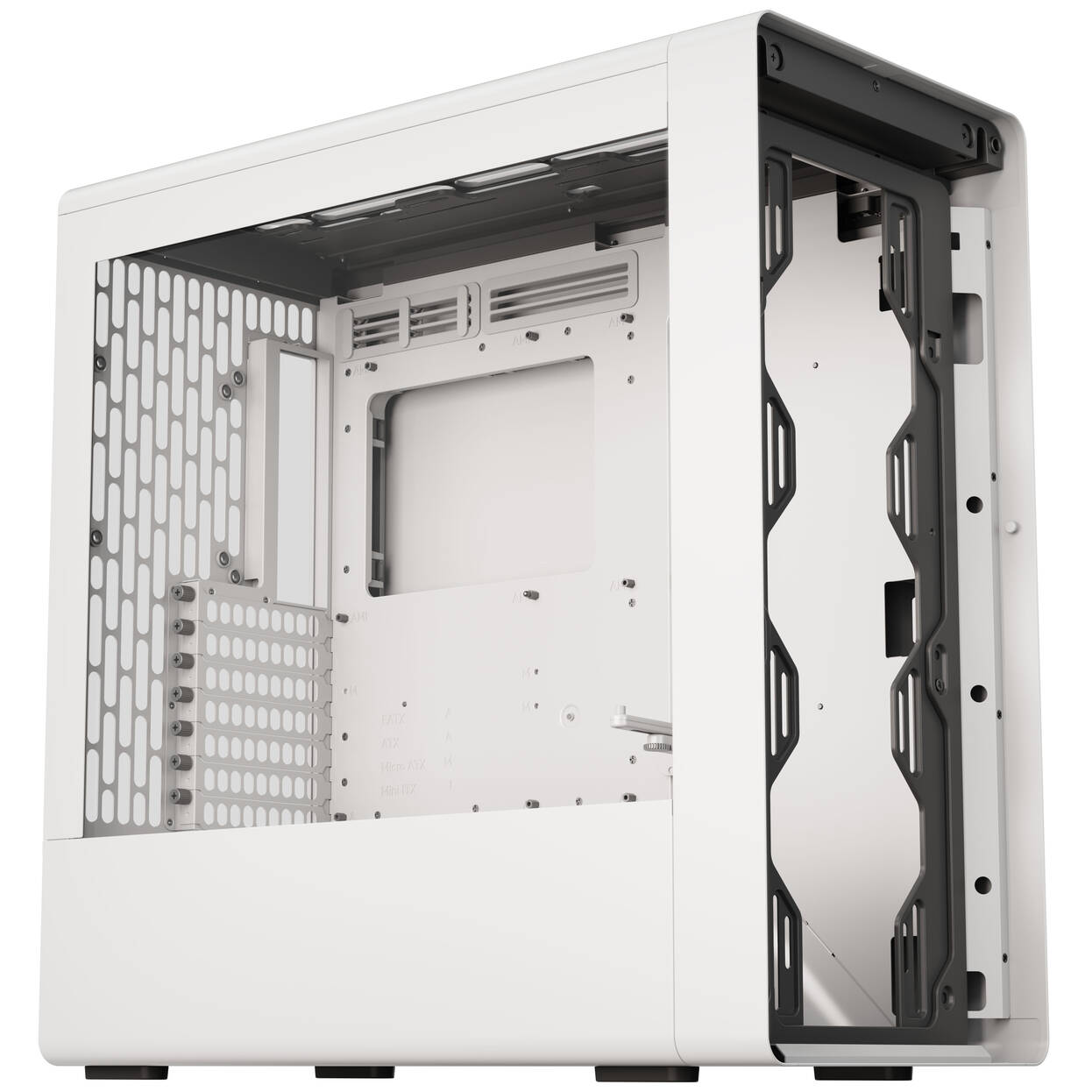 HAVN BF 360 PC Case, Midi Tower, E-ATX, Tempered Glass - White