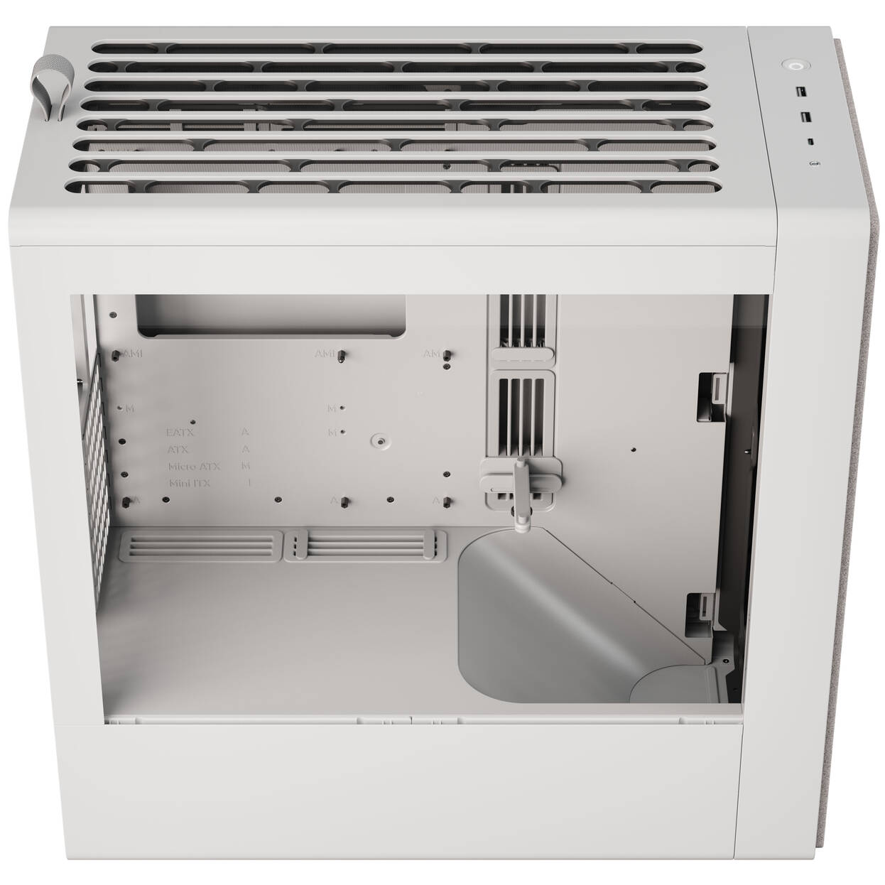 HAVN BF 360 PC Case, Midi Tower, E-ATX, Tempered Glass - White