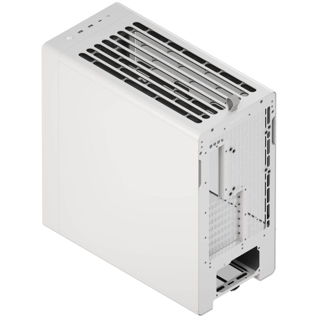 HAVN BF 360 PC Case, Midi Tower, E-ATX, Tempered Glass - White