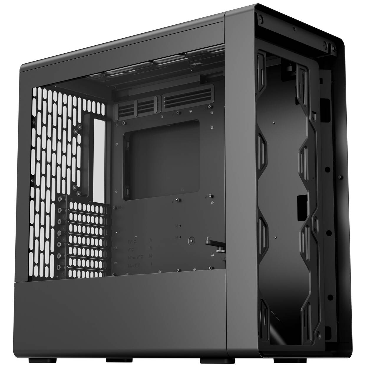 HAVN BF 360 PC Case, Midi Tower, E-ATX, Tempered Glass - Black : image 2