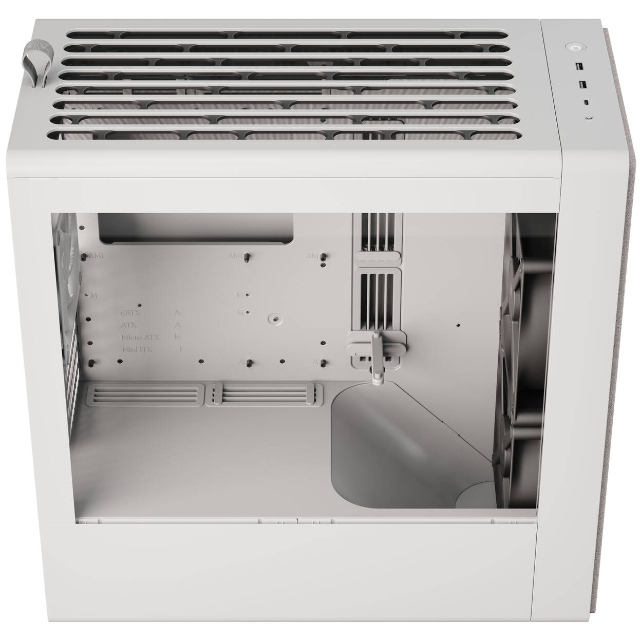 HAVN BF 360 Flow PC Case, Midi Tower, E-ATX, Tempered Glass - White