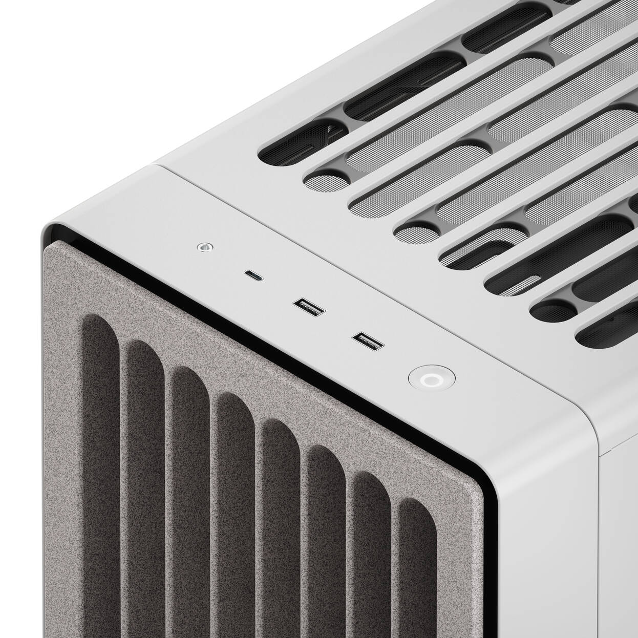 HAVN BF 360 Flow PC Case, Midi Tower, E-ATX, Tempered Glass - White
