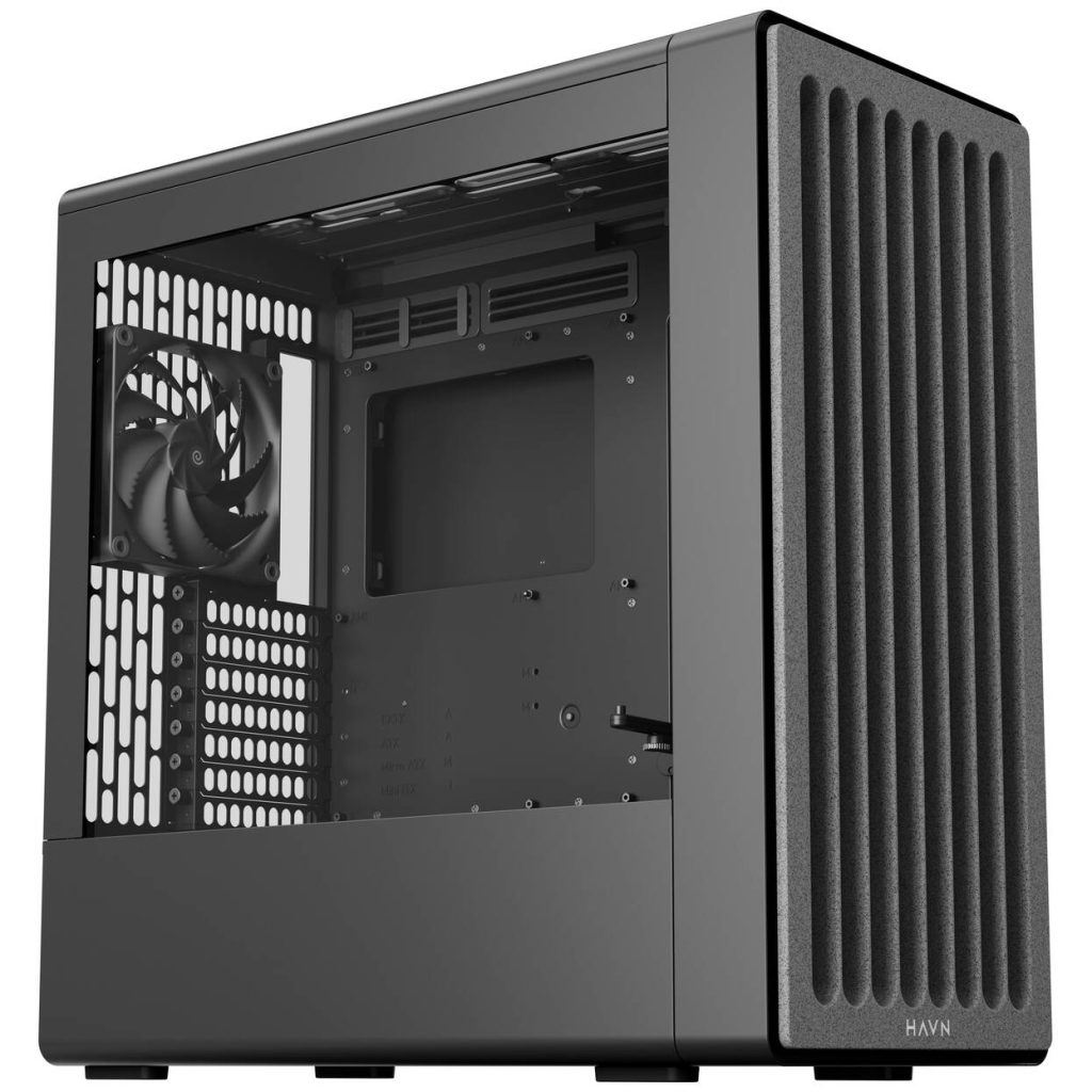 HAVN BF 360 Flow PC Case, Midi Tower, E-ATX, Tempered Glass - Black : image 1