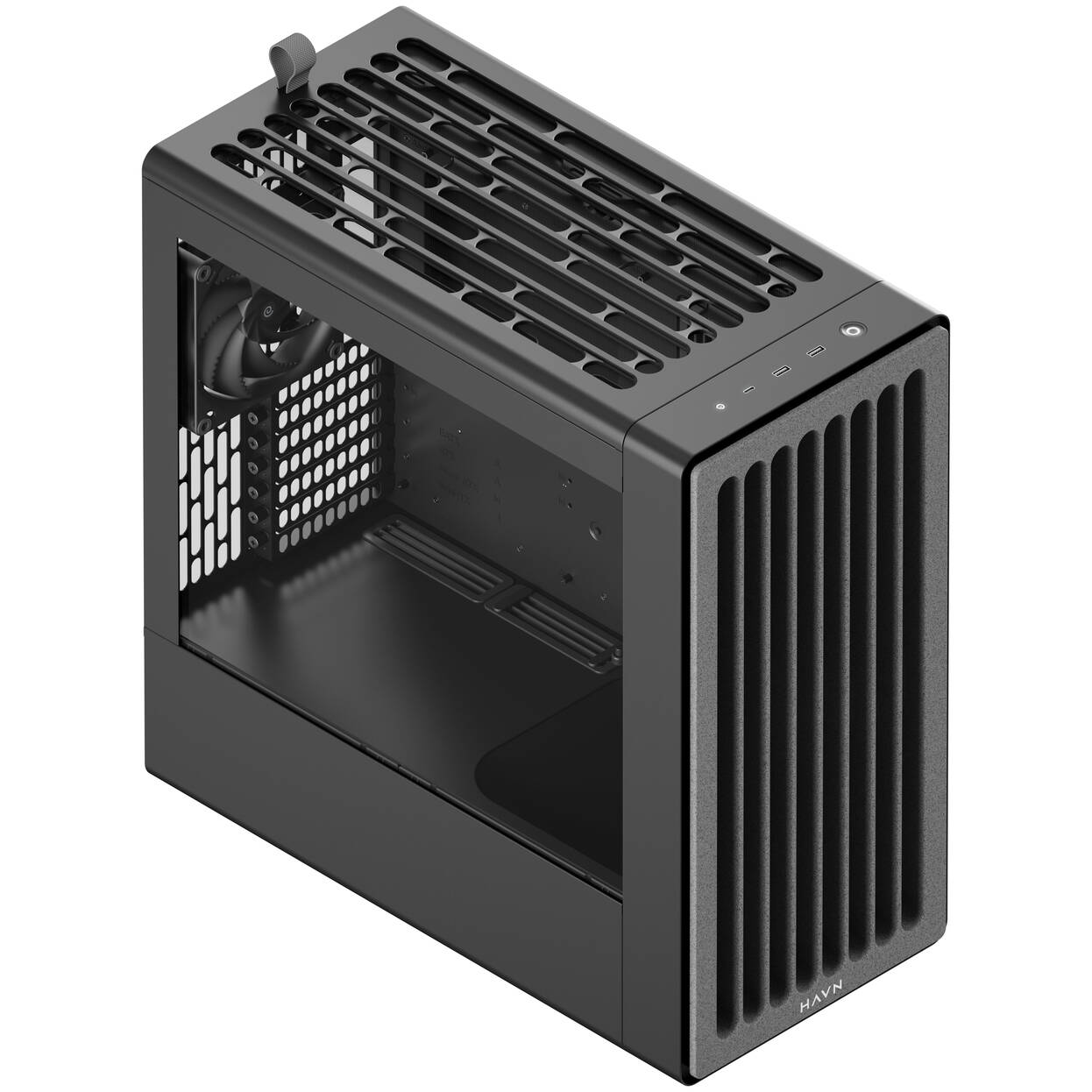 HAVN BF 360 Flow PC Case, Midi Tower, E-ATX, Tempered Glass - Black : image 3