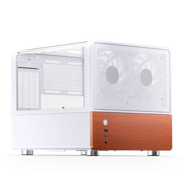 Jonsbo V12 PC Case, Mini Tower, Micro-ATX – White