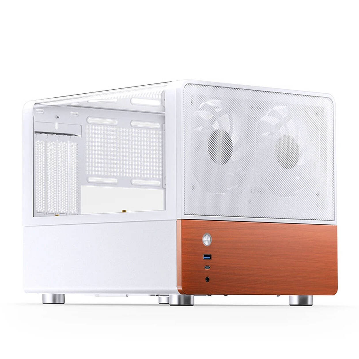 Jonsbo V12 PC Case, Mini Tower, Micro-ATX - White