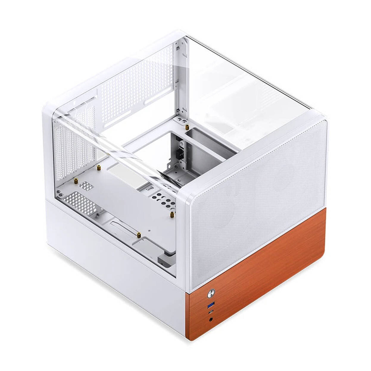 Jonsbo V12 PC Case, Mini Tower, Micro-ATX - White
