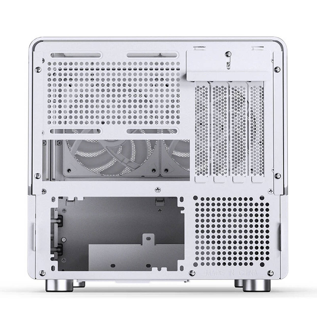 Jonsbo V12 PC Case, Mini Tower, Micro-ATX - White