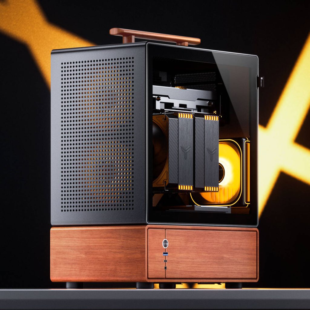 Jonsbo T7 PC Case, Mid Tower, mATX, Tempered Glass - black
