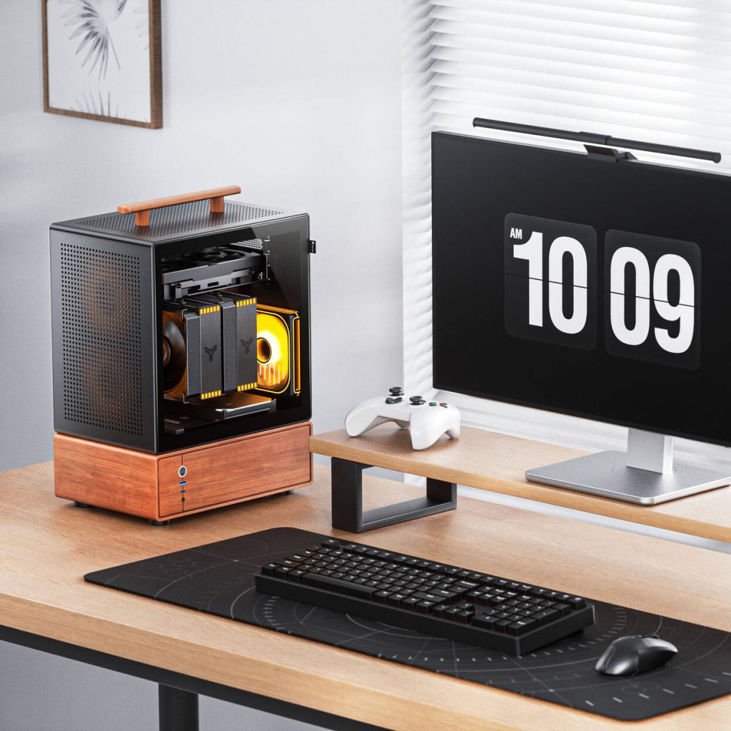 Jonsbo T7 PC Case, Mid Tower, mATX, Tempered Glass - black