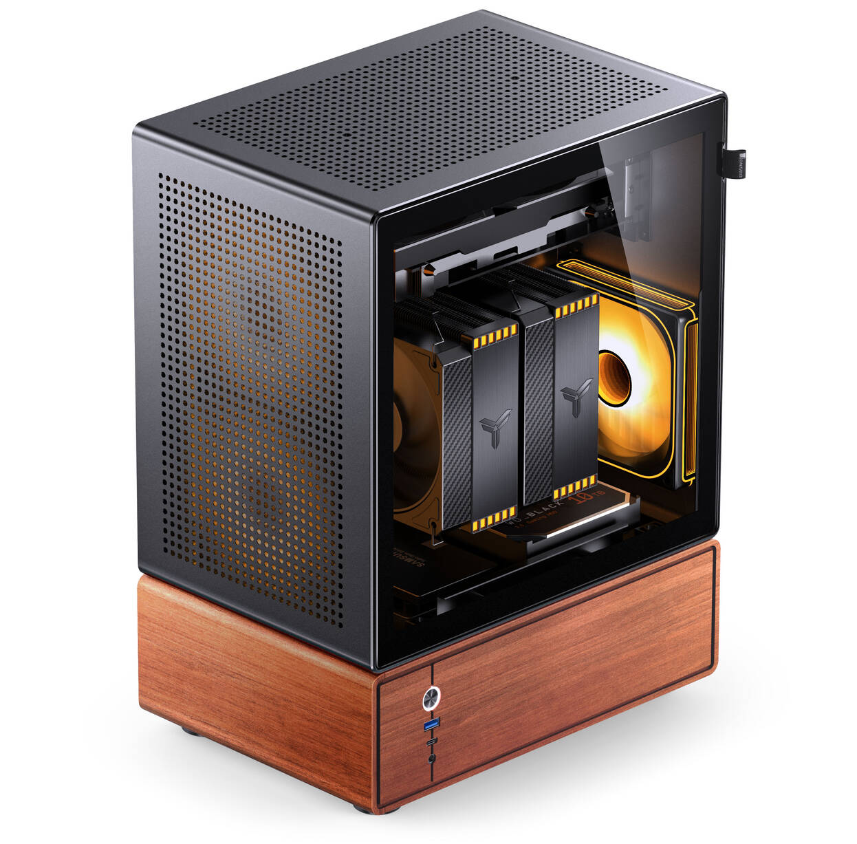 Jonsbo T7 PC Case, Mid Tower, mATX, Tempered Glass - black