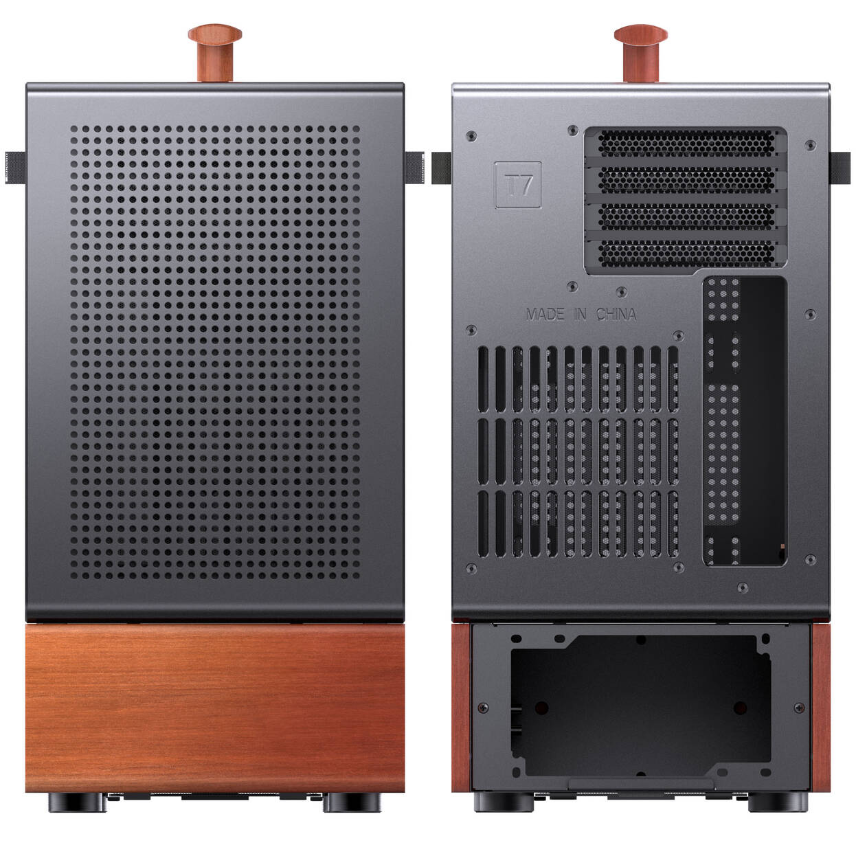 Jonsbo T7 PC Case, Mid Tower, mATX, Tempered Glass - black