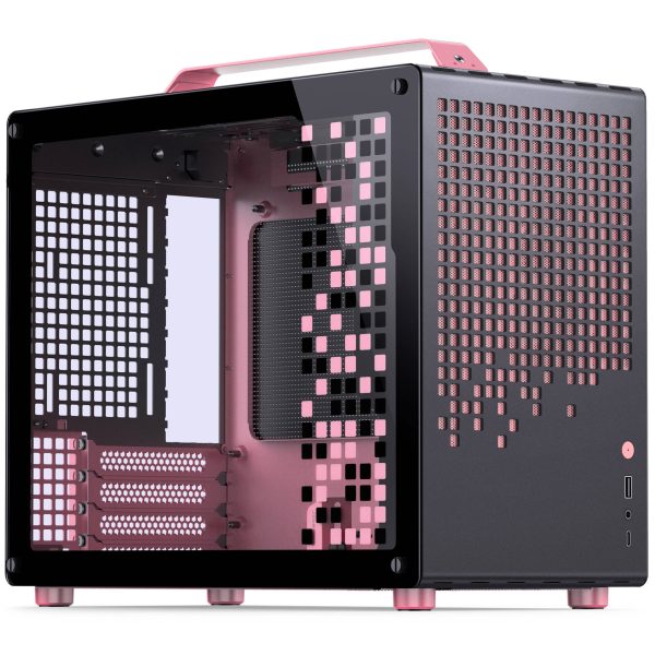Jonsplus (Jonsbo) Z20 Micro-ATX case, with carrying handle – black/pink