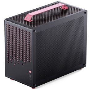 Jonsplus (Jonsbo) Z20 Micro-ATX case, with carrying handle - black/pink
