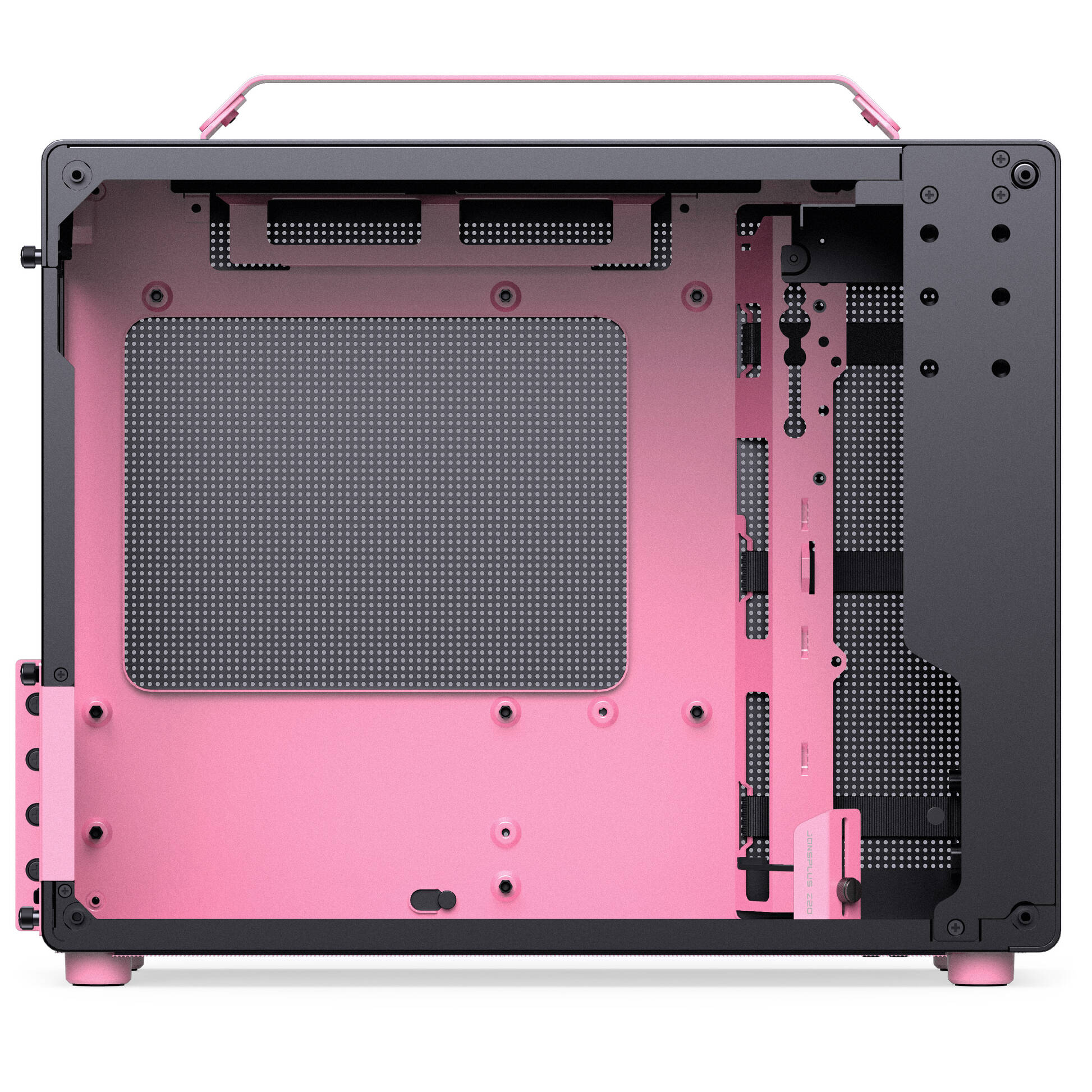 Jonsplus (Jonsbo) Z20 Micro-ATX case, with carrying handle - black/pink