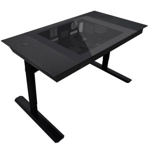 Lian Li DK07 desk chassis, dual-system capable, 2x E-ATX, height adjustable - black