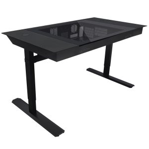 Lian Li DK07 desk chassis, dual-system capable, 2x E-ATX, height adjustable - black