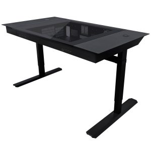 Lian Li DK07 desk chassis, dual-system capable, 2x E-ATX, height adjustable - black