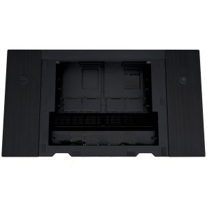 Lian Li DK07 desk chassis, dual-system capable, 2x E-ATX, height adjustable - black