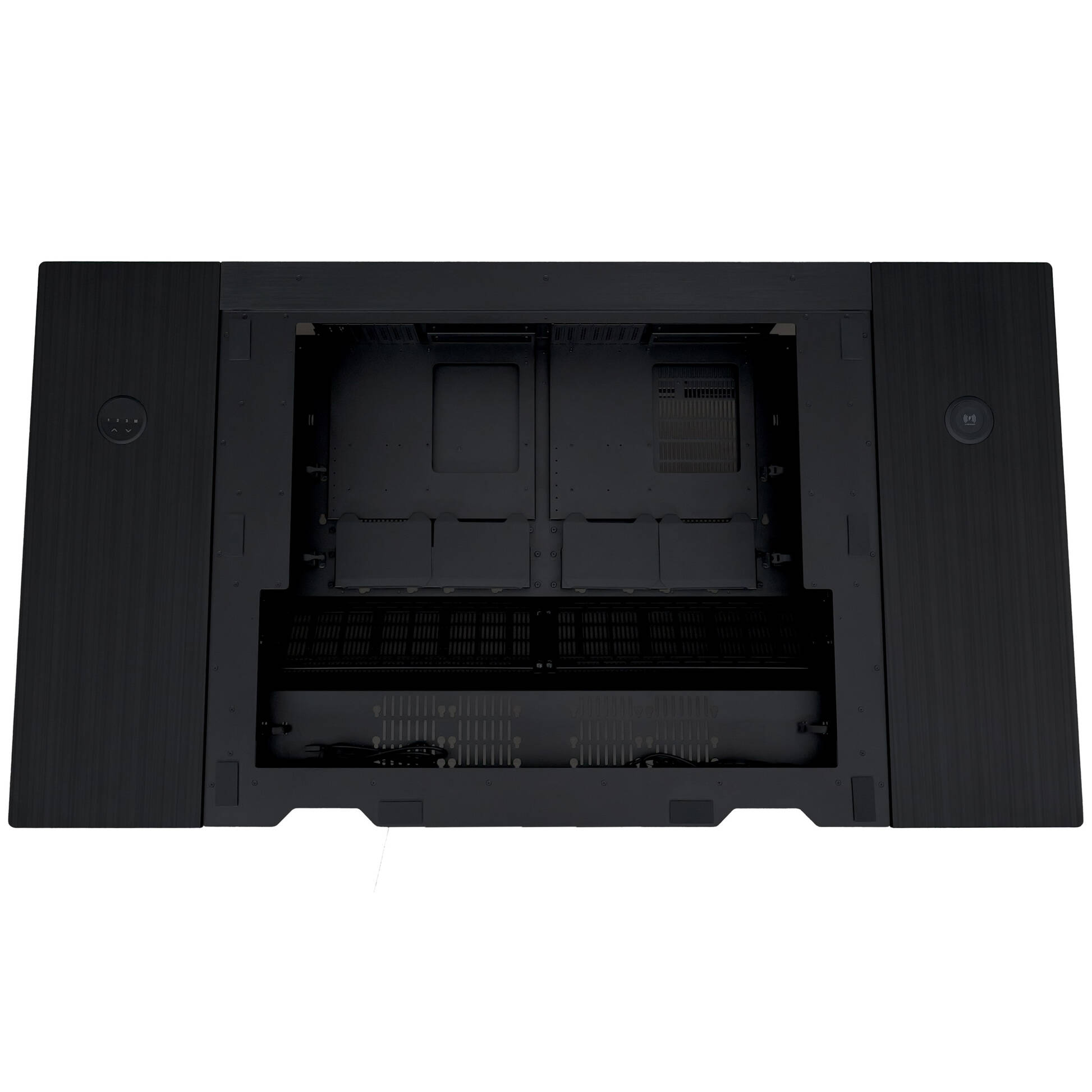 Lian Li DK07 desk chassis, dual-system capable, 2x E-ATX, height adjustable - black