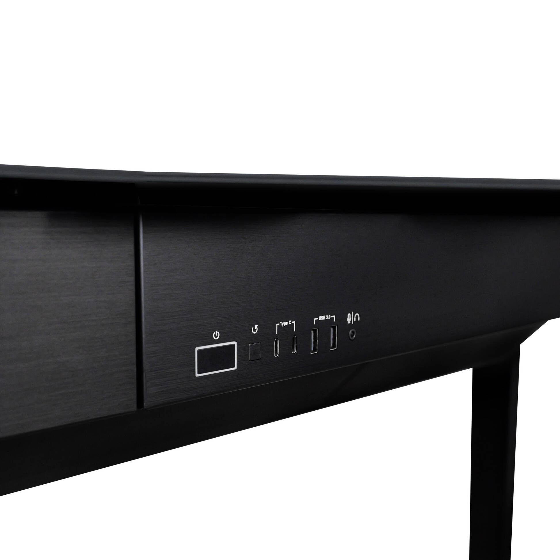 Lian Li DK07 desk chassis, dual-system capable, 2x E-ATX, height adjustable - black