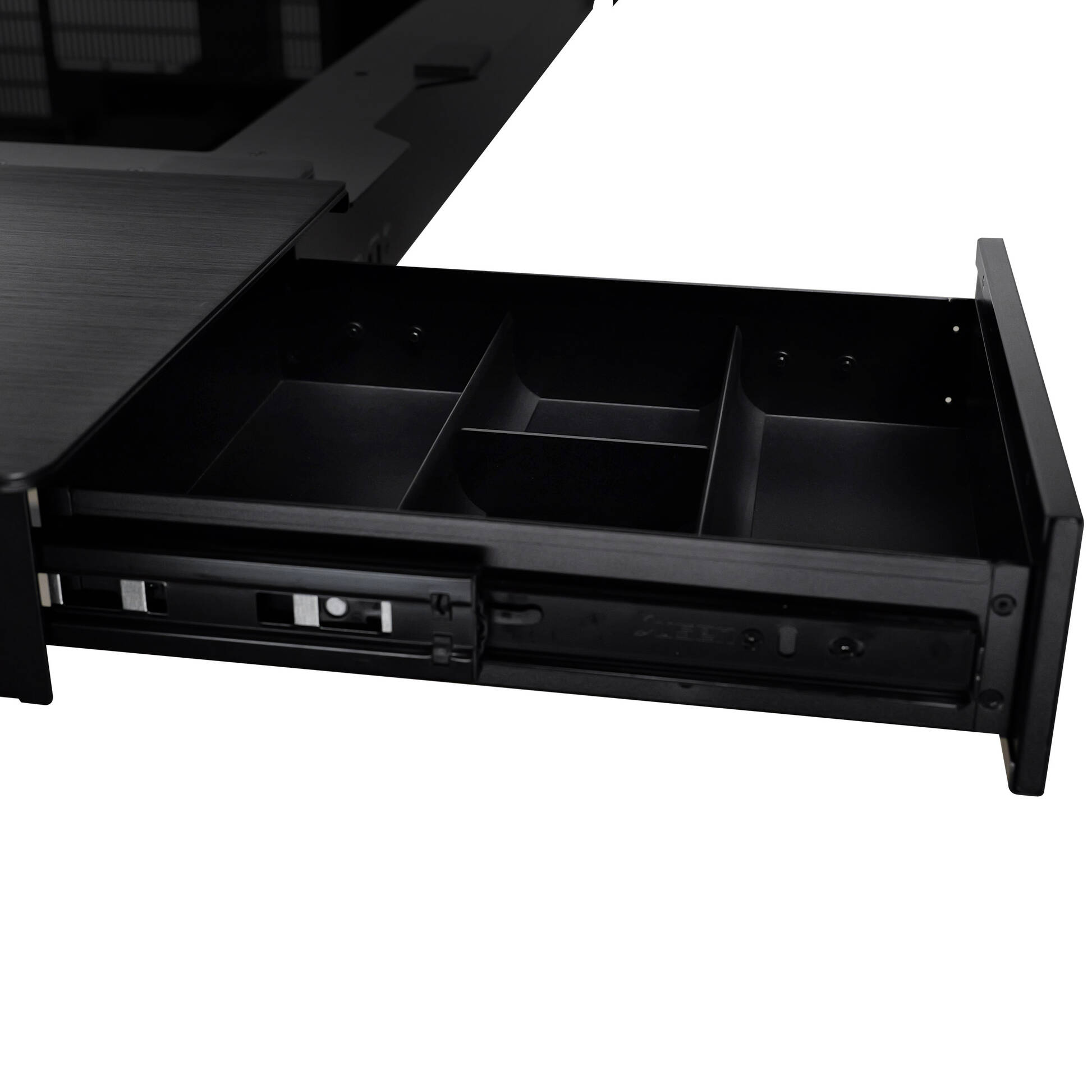 Lian Li DK07 desk chassis, dual-system capable, 2x E-ATX, height adjustable - black