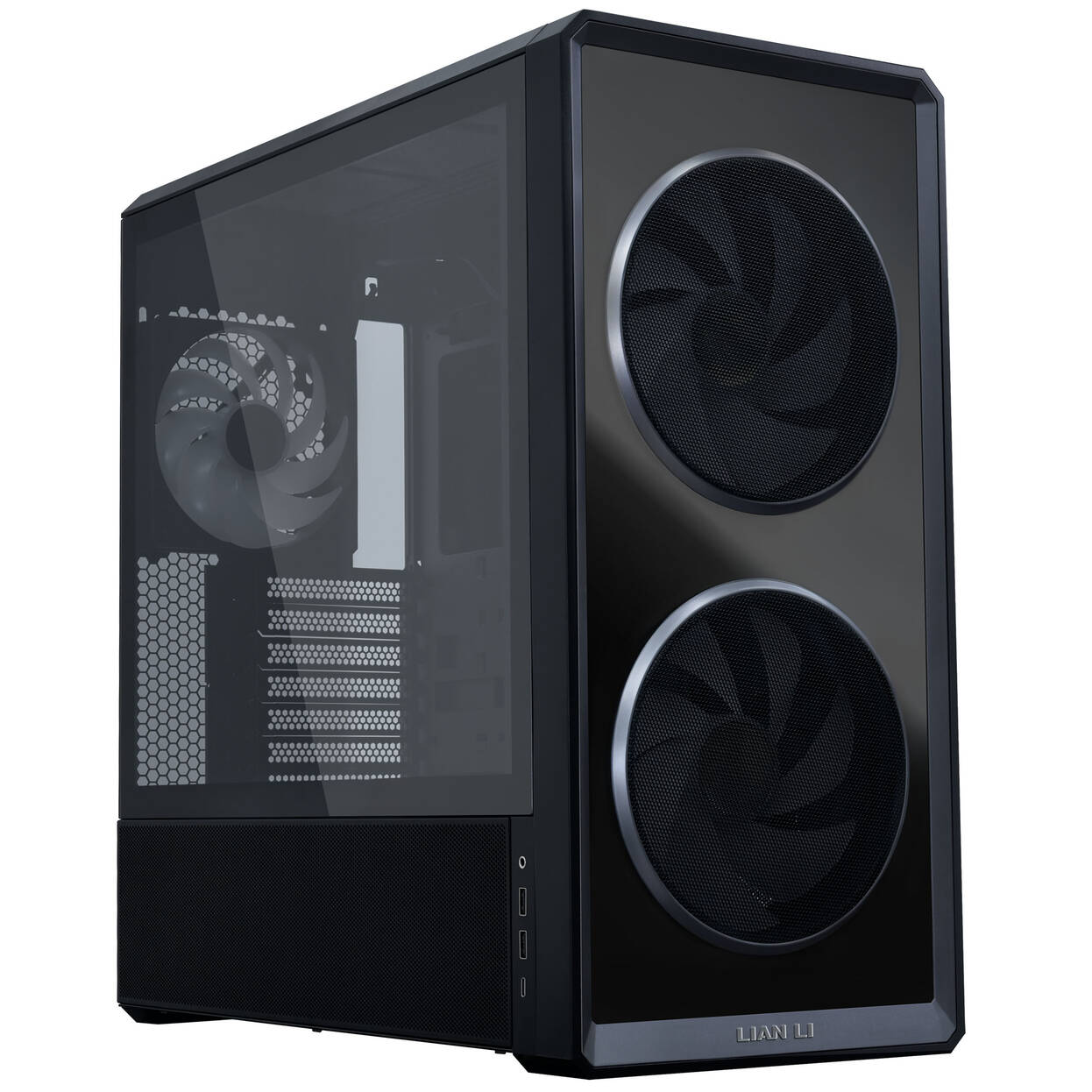 Lian Li LANCOOL 217 INF PC Case, Mid-Tower, Tempered Glass, RGB Lighting - Black : image 2