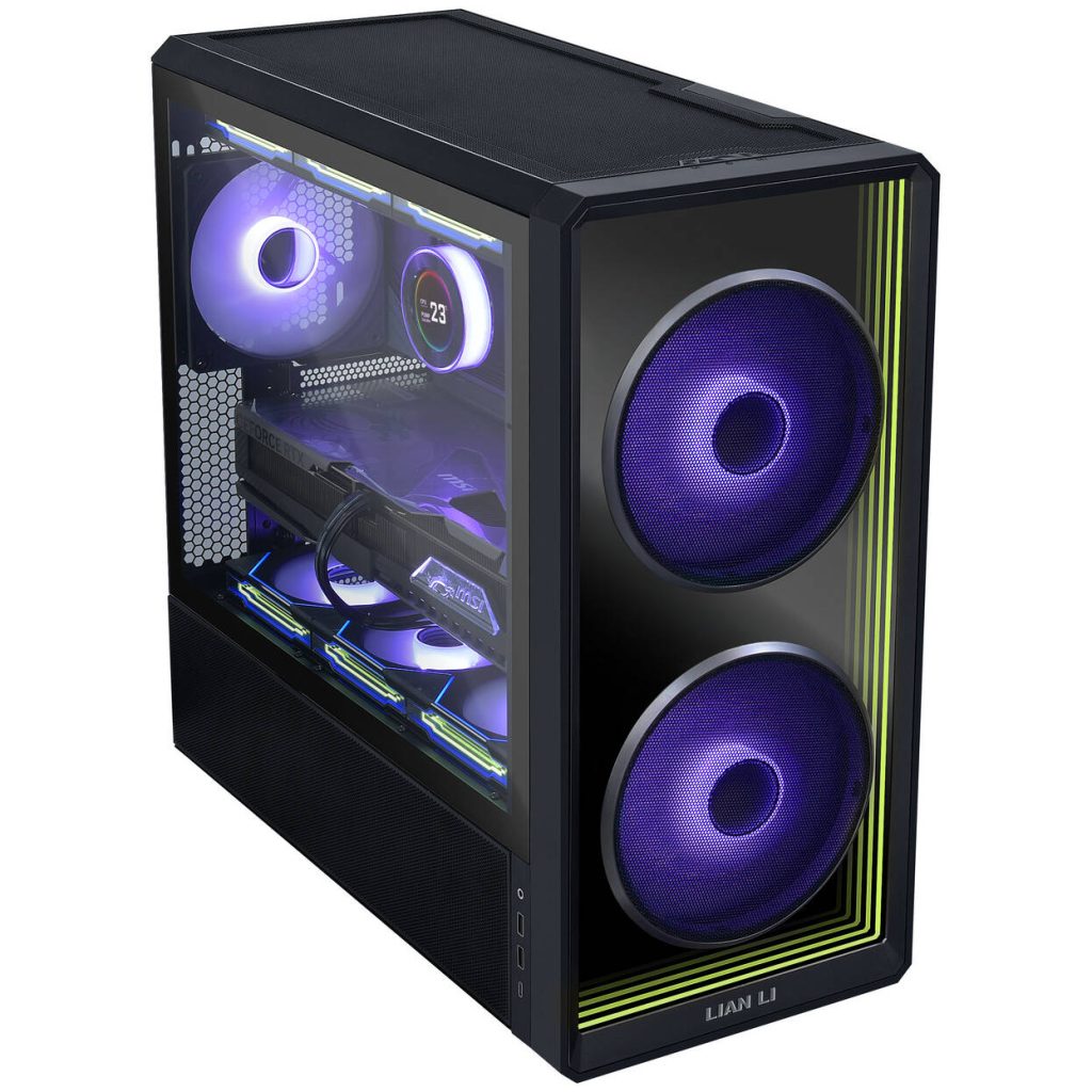 Lian Li LANCOOL 217 INF PC Case, Mid-Tower, Tempered Glass, RGB Lighting - Black : image 3