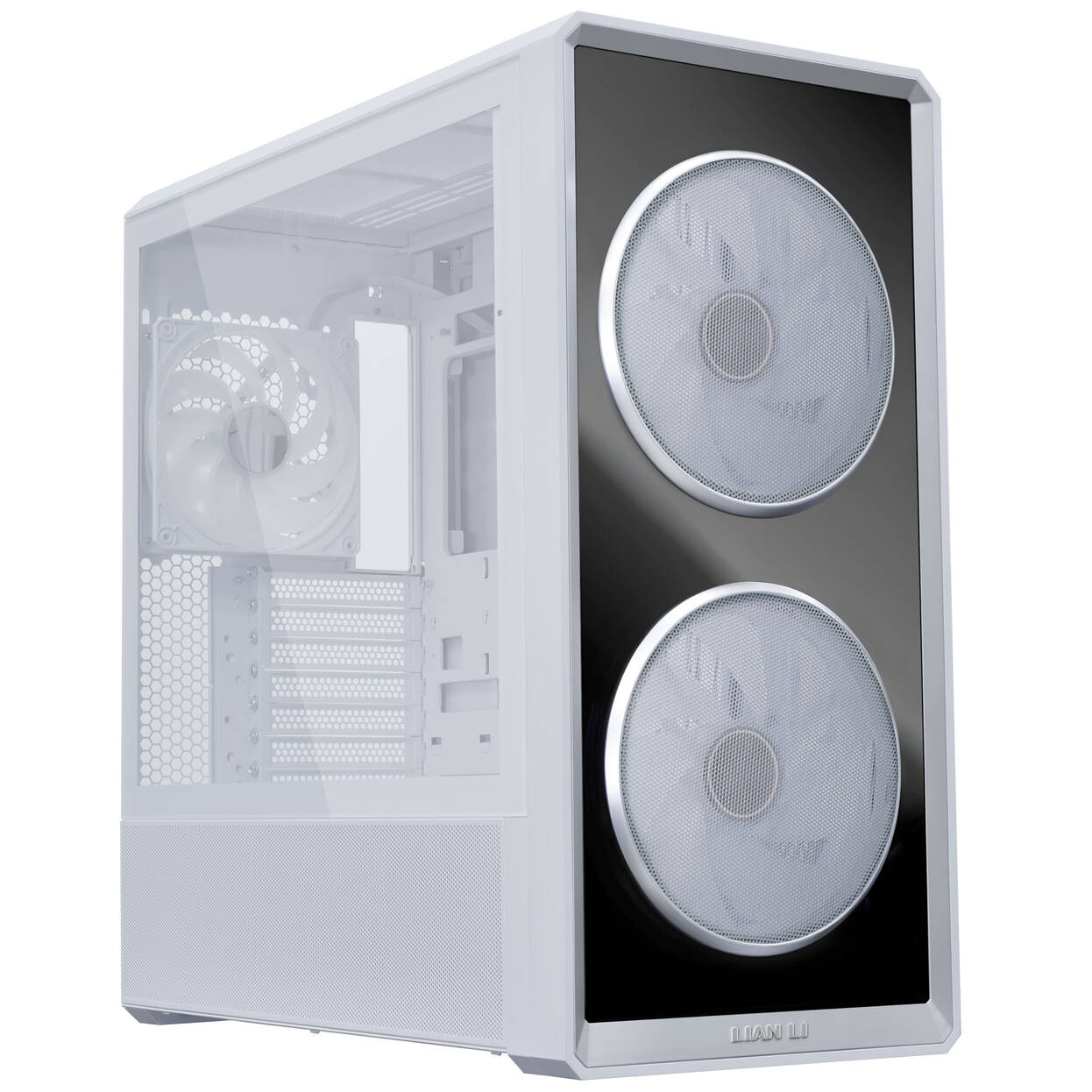 Lian Li LANCOOL 217 INF PC Case, Mid-Tower, Tempered Glass, RGB Lighting - White